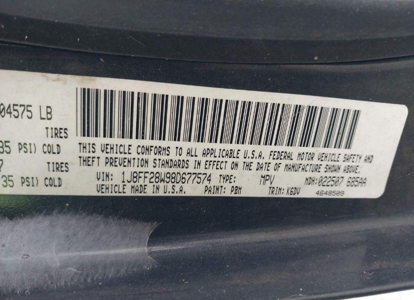 Photo 9 of 2008 Jeep Patriot SPORT (VIN 1J8FF28W98D677574)