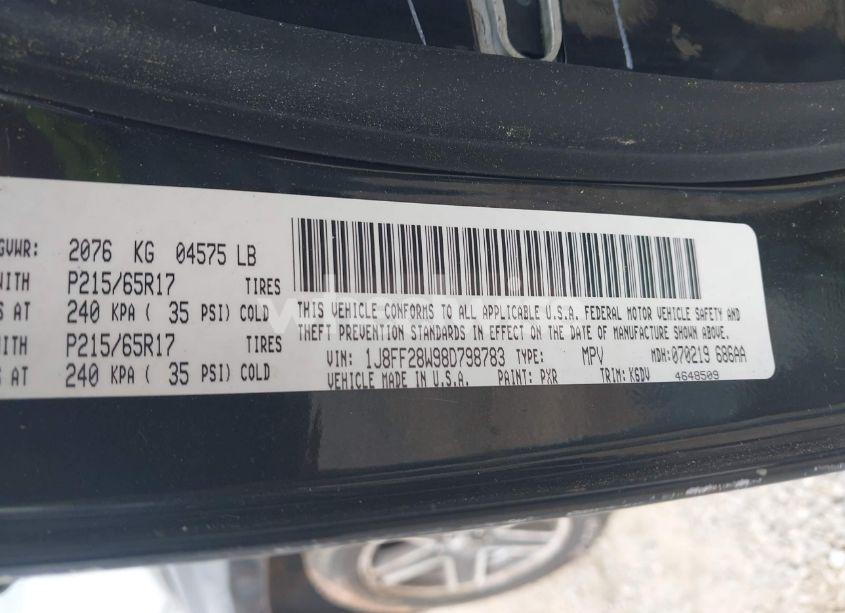 Photo 9 of 2008 Jeep Patriot SPORT (VIN 1J8FF28W98D798783)