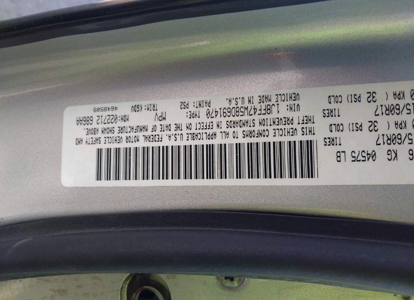 Photo 9 of 2008 Jeep Compass SPORT (VIN 1J8FF47W58D691470)