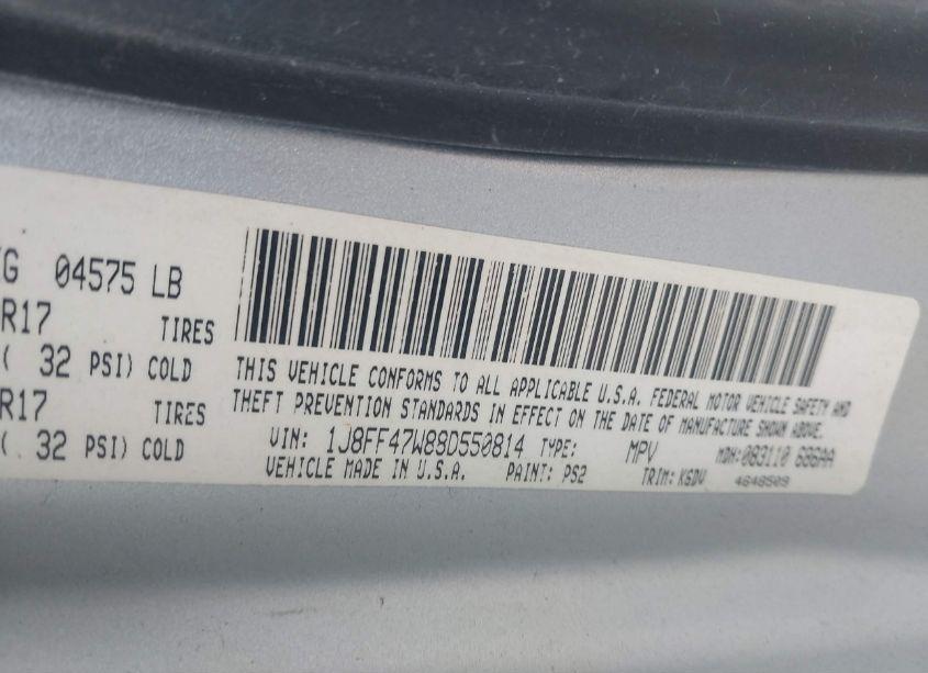 Photo 9 of 2008 Jeep Compass SPORT (VIN 1J8FF47W88D550814)