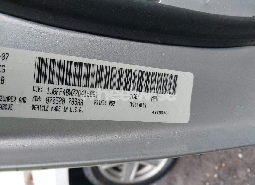 Photo 9 of 2007 Jeep Patriot LIMITED (VIN 1J8FF48W77D415661)