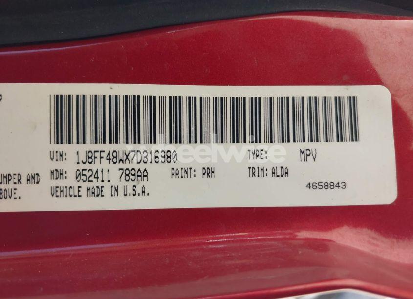 Photo 9 of 2007 Jeep Patriot LIMITED (VIN 1J8FF48WX7D316980)