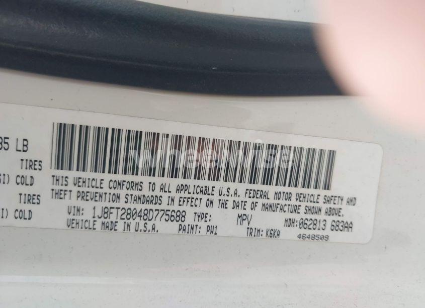 Photo 9 of 2008 Jeep Patriot SPORT (VIN 1J8FT28048D775688)