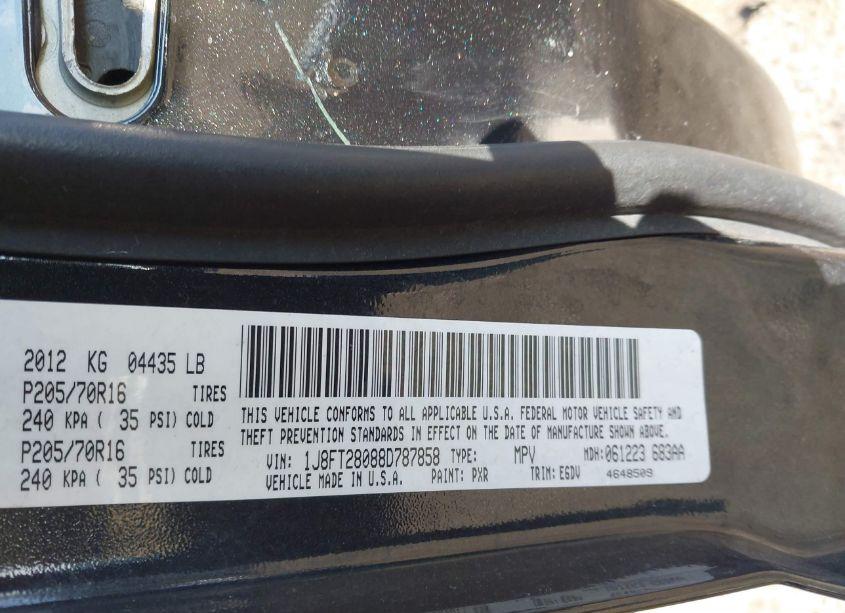 Photo 9 of 2008 Jeep Patriot SPORT (VIN 1J8FT28088D787858)