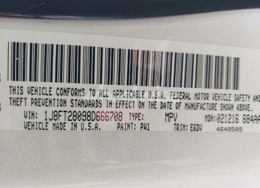 Photo 9 of 2008 Jeep Patriot SPORT (VIN 1J8FT28098D666708)