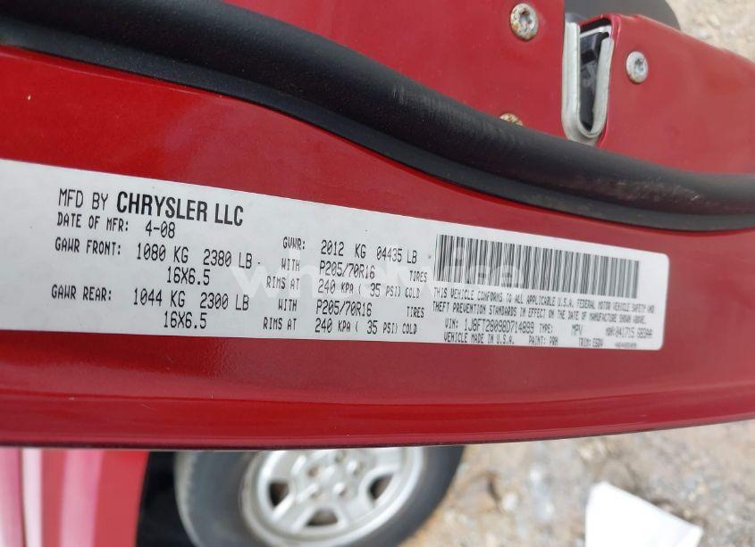 Photo 9 of 2008 Jeep Patriot SPORT (VIN 1J8FT28098D714899)