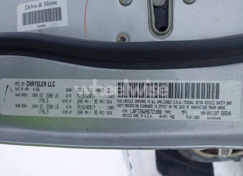 Photo 9 of 2008 Jeep Patriot SPORT (VIN 1J8FT28W08D721888)