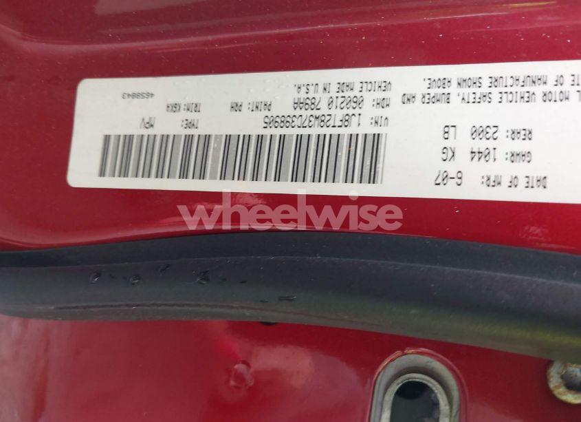 Photo 9 of 2007 Jeep Patriot SPORT (VIN 1J8FT28W37D398905)