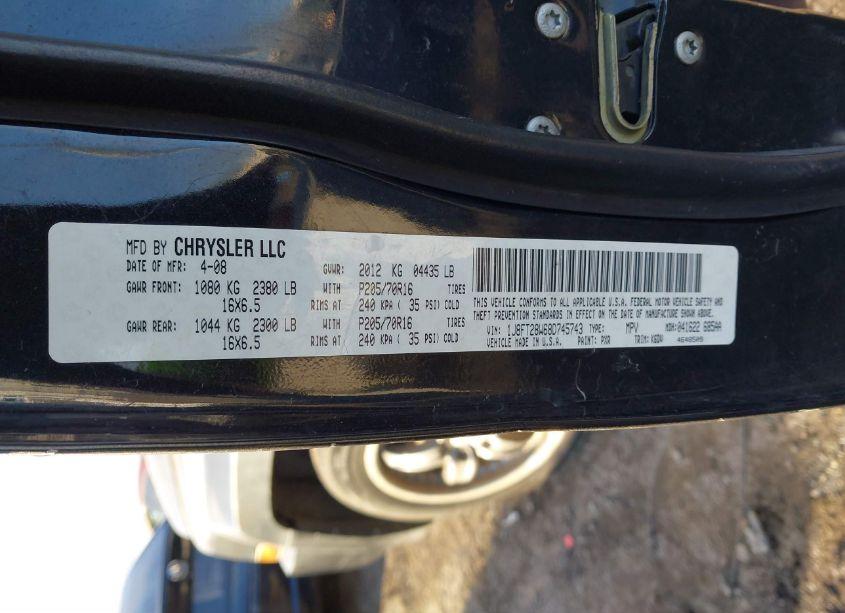 Photo 9 of 2008 Jeep Patriot SPORT (VIN 1J8FT28W68D745743)