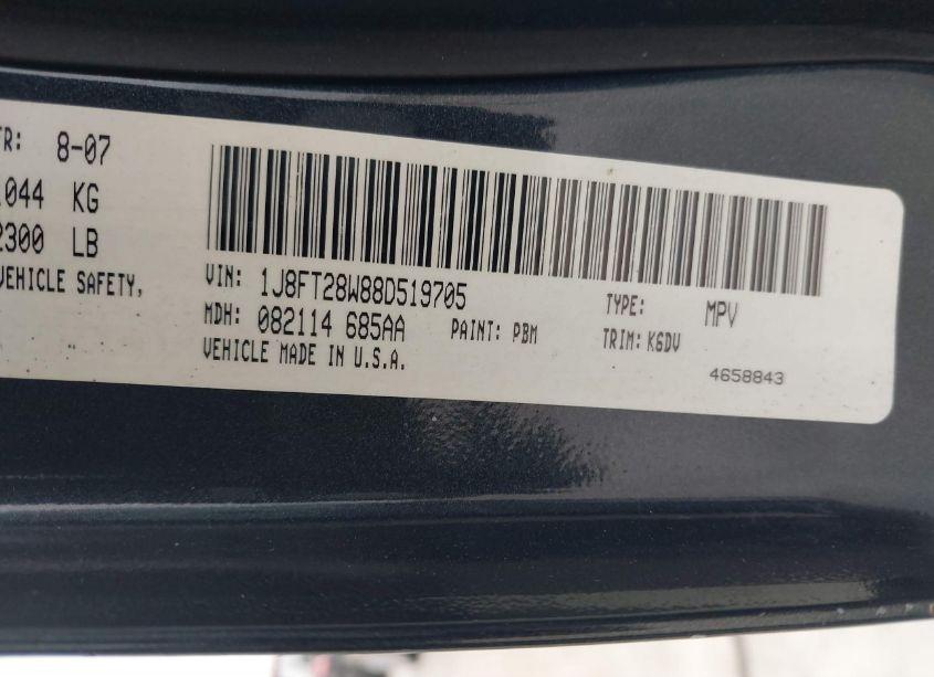 Photo 9 of 2008 Jeep Patriot SPORT (VIN 1J8FT28W88D519705)