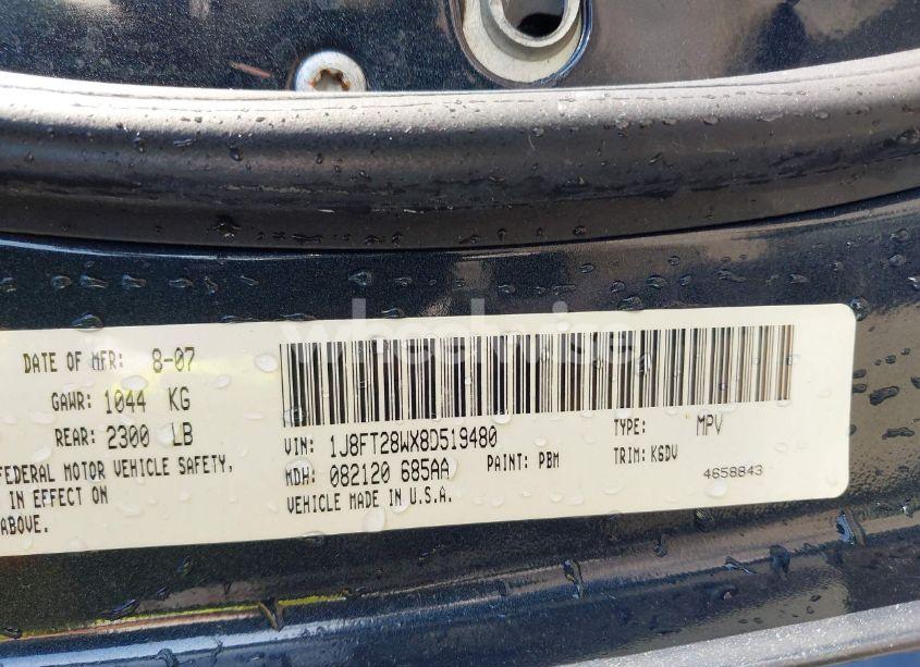 Photo 9 of 2008 Jeep Patriot SPORT (VIN 1J8FT28WX8D519480)