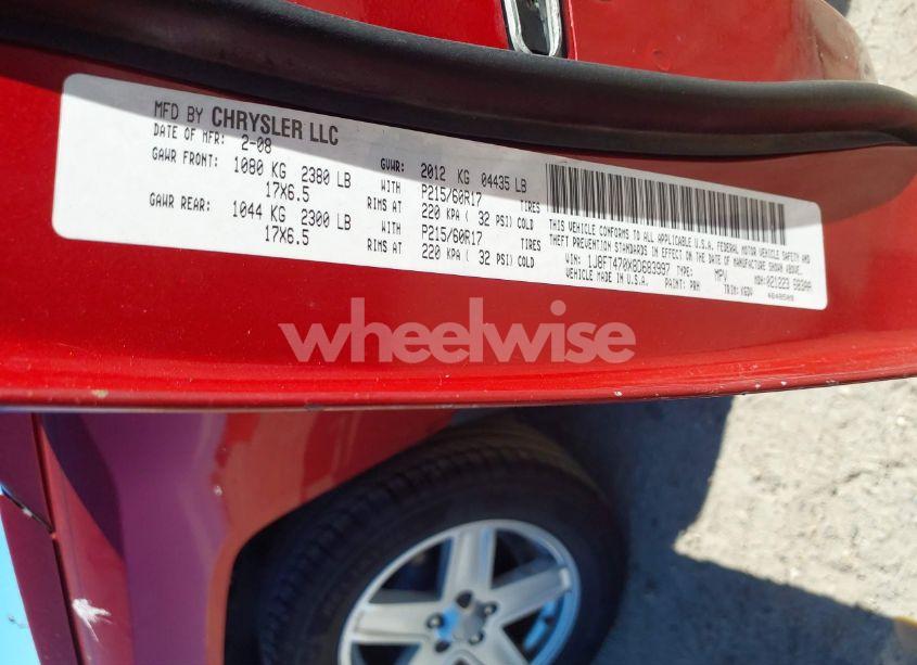 Photo 9 of 2008 Jeep Compass SPORT (VIN 1J8FT470X8D683997)