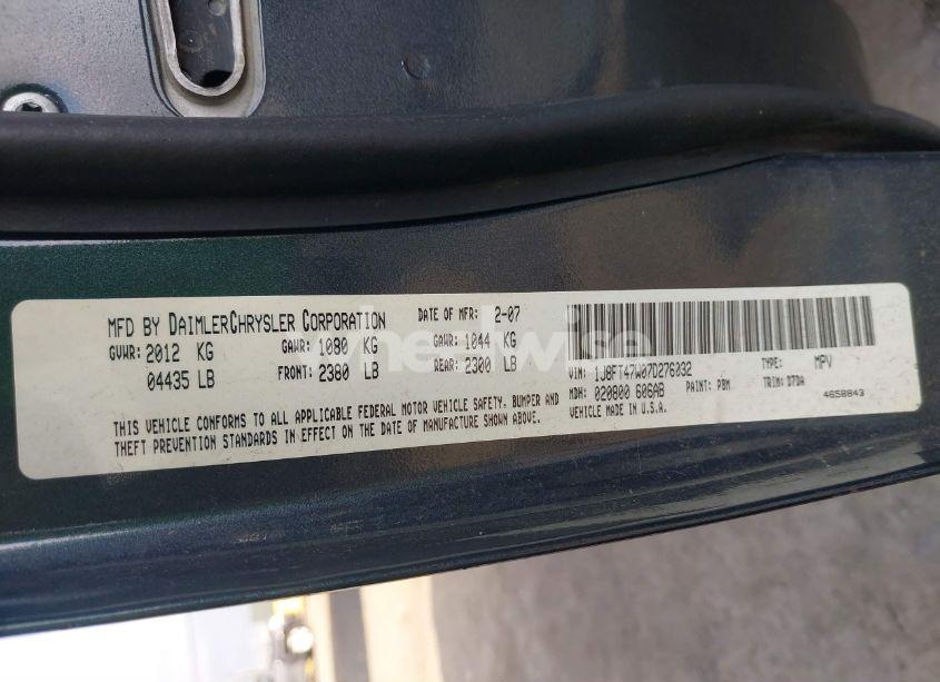 Photo 9 of 2007 Jeep Compass SPORT (VIN 1J8FT47W07D276032)