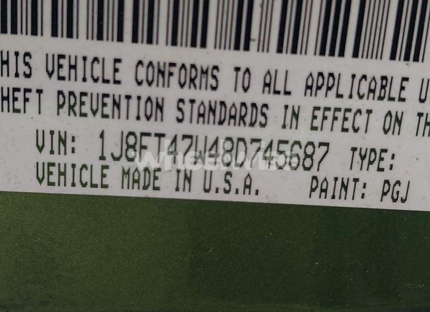 Photo 9 of 2008 Jeep Compass SPORT (VIN 1J8FT47W48D745687)