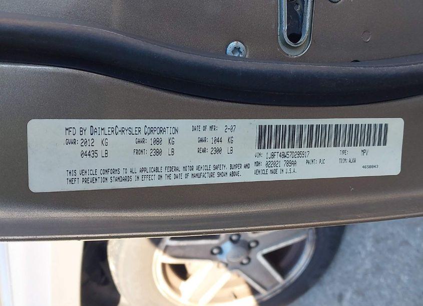 Photo 9 of 2007 Jeep Patriot LIMITED (VIN 1J8FT48W57D295917)