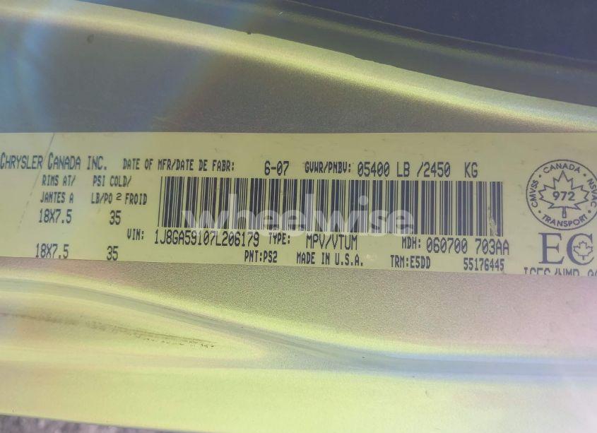 Photo 9 of 2007 Jeep Wrangler UNLIMITED SAHARA (VIN 1J8GA59107L206179)