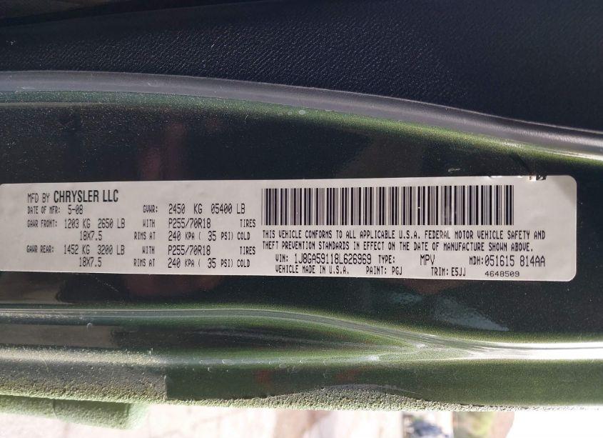 Photo 9 of 2008 Jeep Wrangler UNLIMITED SAHARA (VIN 1J8GA59118L626969)