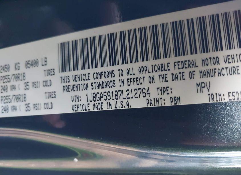 Photo 9 of 2007 Jeep Wrangler UNLIMITED SAHARA (VIN 1J8GA59187L212764)