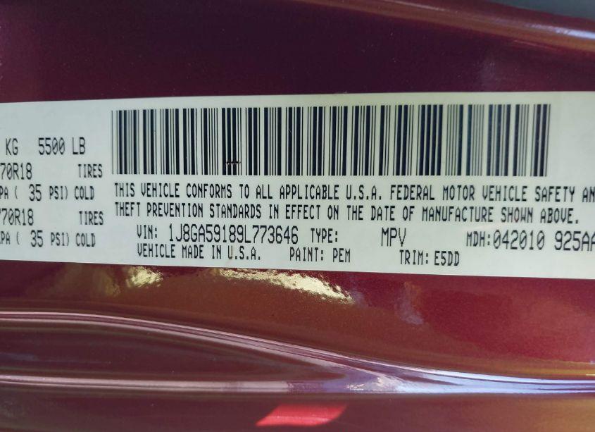 Photo 9 of 2009 Jeep Wrangler UNLIMITED SAHARA (VIN 1J8GA59189L773646)