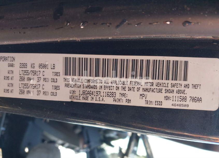 Photo 9 of 2007 Jeep Wrangler RUBICON (VIN 1J8GA64197L116283)