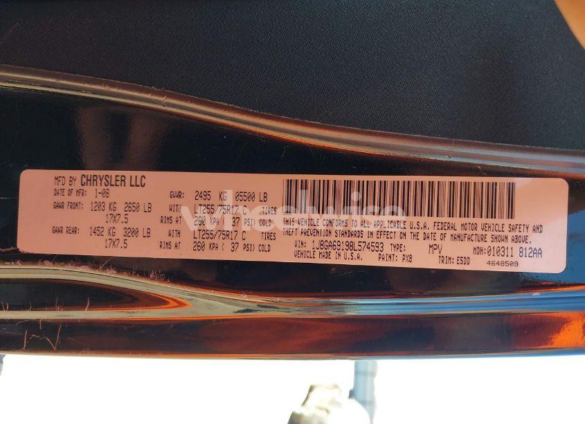 Photo 9 of 2008 Jeep Wrangler UNLIMITED RUBICON (VIN 1J8GA69198L574593)