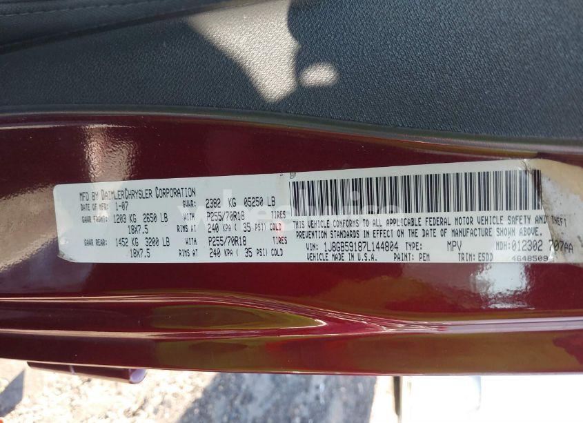 Photo 9 of 2007 Jeep Wrangler UNLIMITED SAHARA (VIN 1J8GB59187L144804)