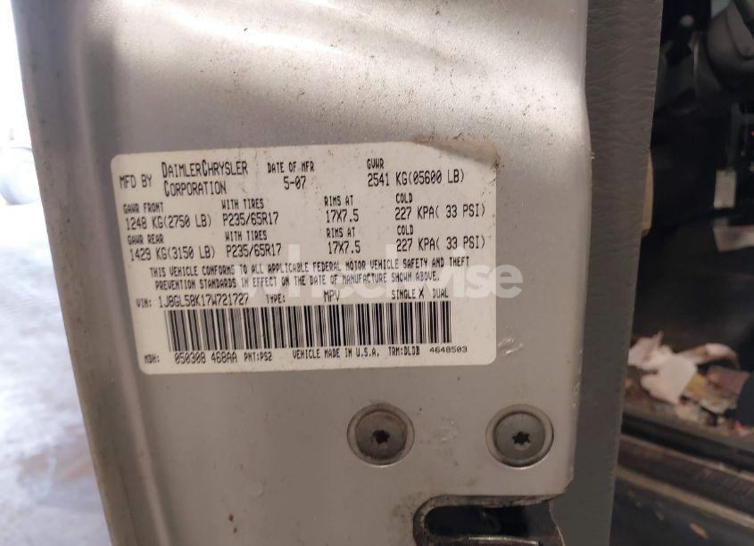 Photo 9 of 2007 Jeep Liberty LIMITED EDITION (VIN 1J8GL58K17W721727)