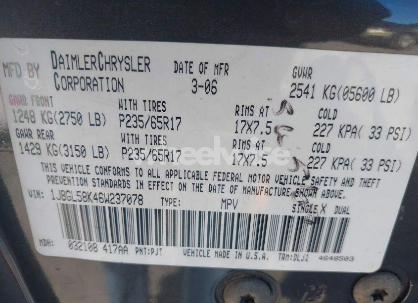 Photo 9 of 2006 Jeep Liberty LIMITED EDITION (VIN 1J8GL58K46W237078)