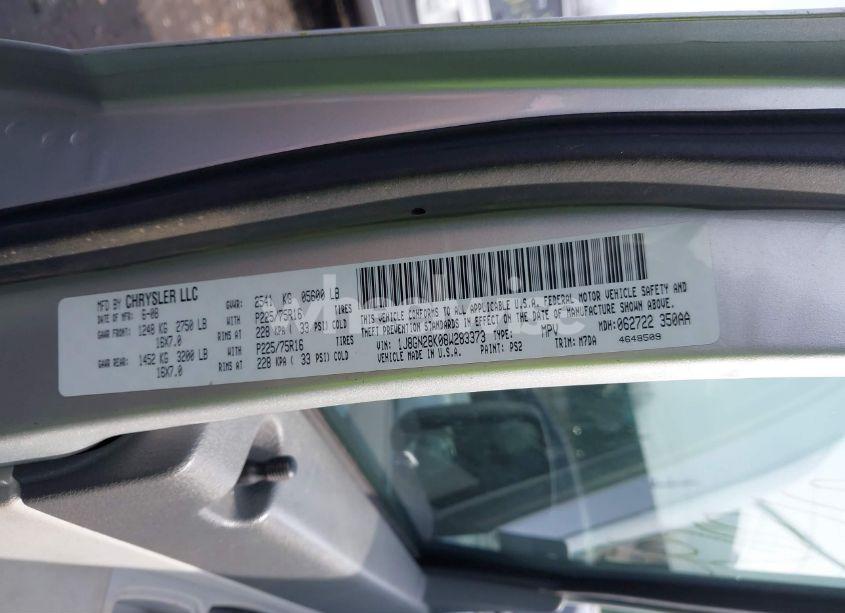 Photo 9 of 2008 Jeep Liberty SPORT (VIN 1J8GN28K08W283373)