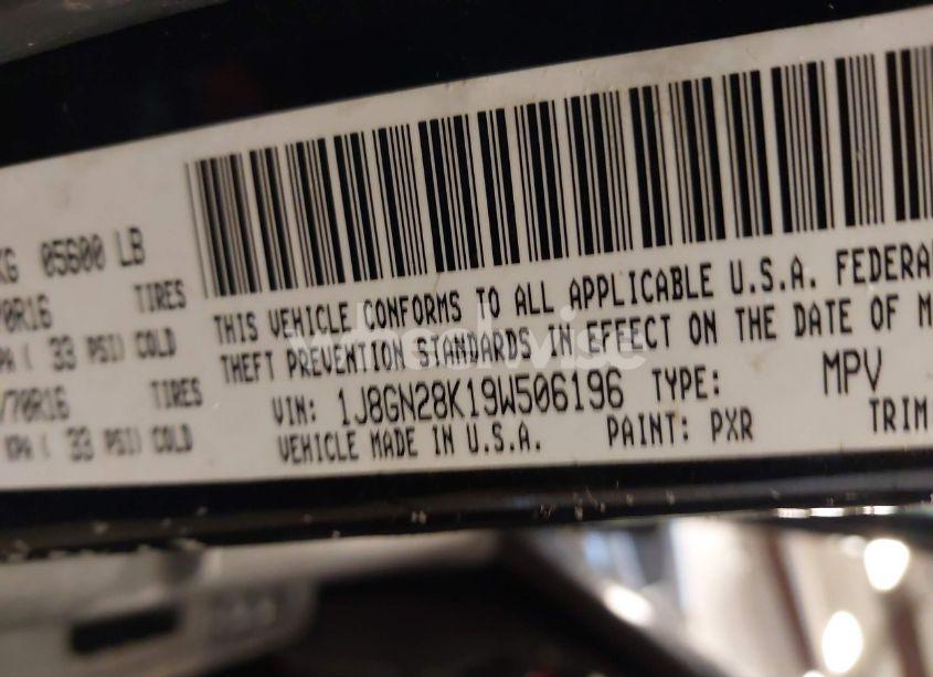 Photo 9 of 2009 Jeep Liberty SPORT (VIN 1J8GN28K19W506196)