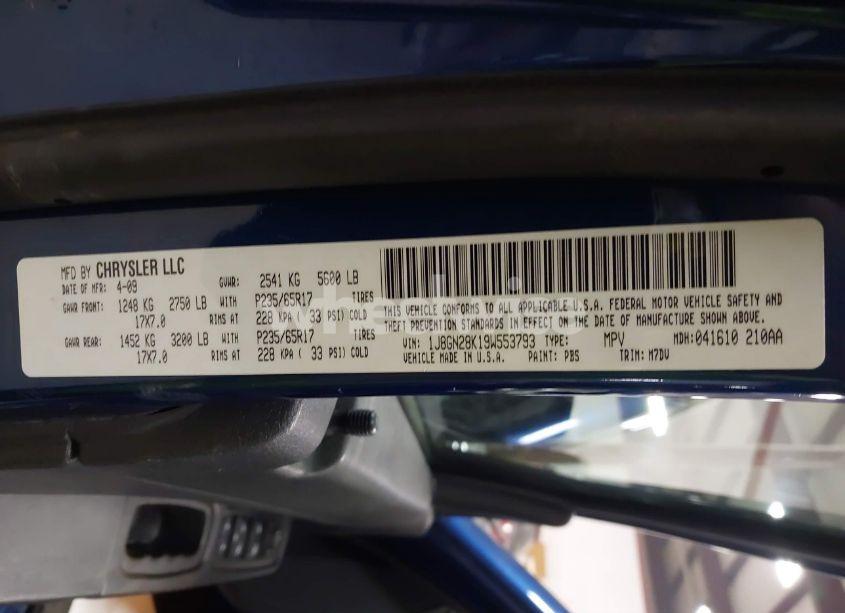 Photo 9 of 2009 Jeep Liberty SPORT (VIN 1J8GN28K19W553793)