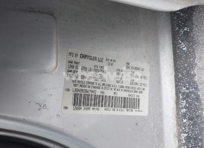 Photo 9 of 2008 Jeep Liberty SPORT (VIN 1J8GN28K28W179452)