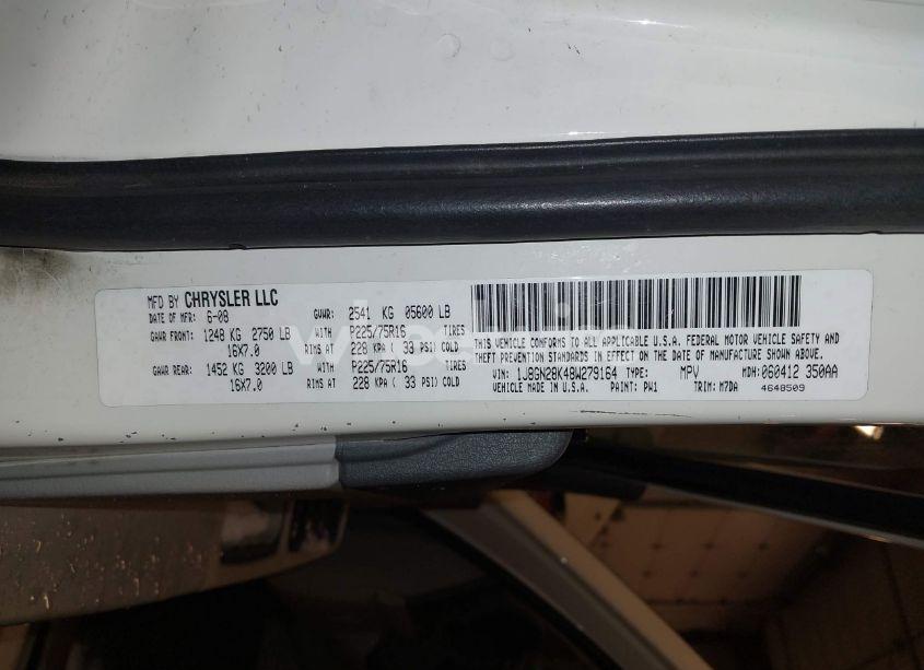 Photo 9 of 2008 Jeep Liberty SPORT (VIN 1J8GN28K48W279164)