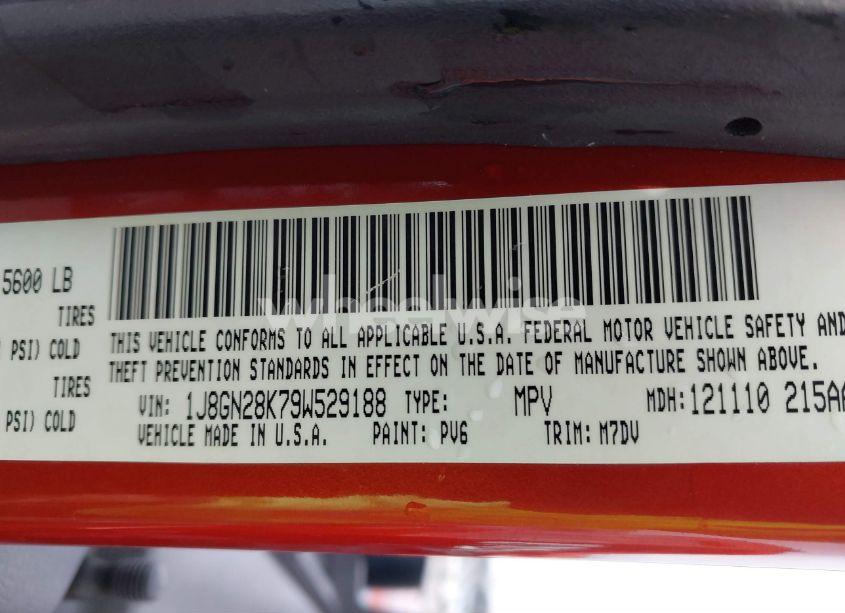 Photo 9 of 2009 Jeep Liberty SPORT (VIN 1J8GN28K79W529188)