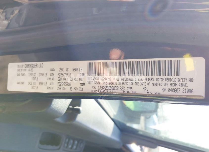 Photo 9 of 2009 Jeep Liberty SPORT (VIN 1J8GN28K99W551323)