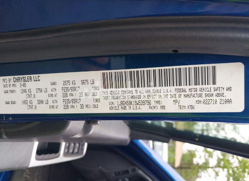 Photo 9 of 2009 Jeep Liberty LIMITED EDITION (VIN 1J8GN58K19W539796)