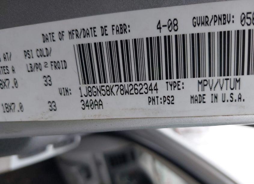 Photo 9 of 2008 Jeep Liberty LIMITED EDITION (VIN 1J8GN58K78W262344)