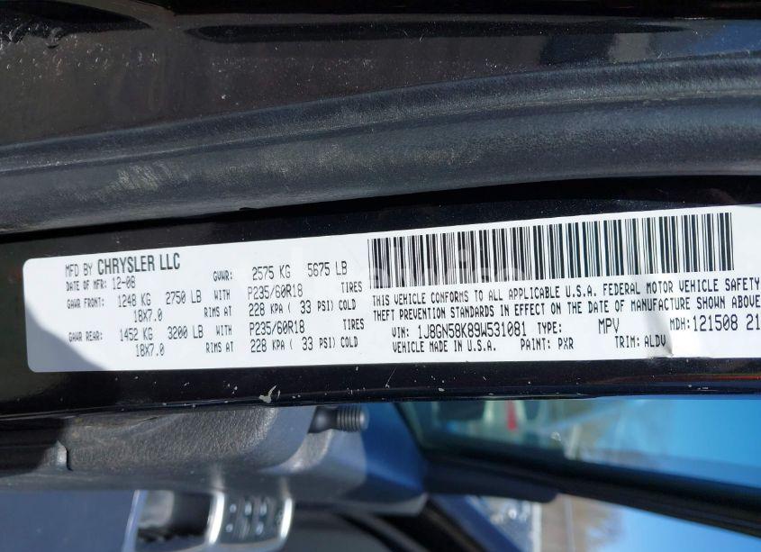 Photo 9 of 2009 Jeep Liberty LIMITED EDITION (VIN 1J8GN58K89W531081)