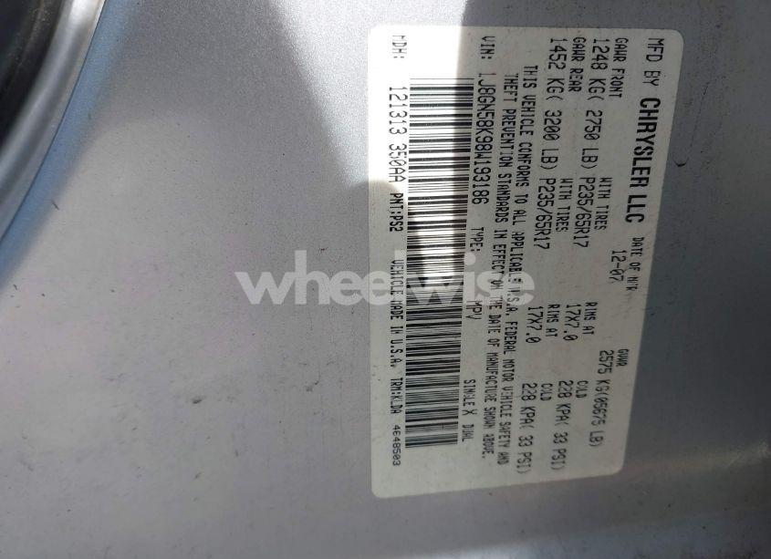 Photo 9 of 2008 Jeep Liberty LIMITED EDITION (VIN 1J8GN58K98W193186)