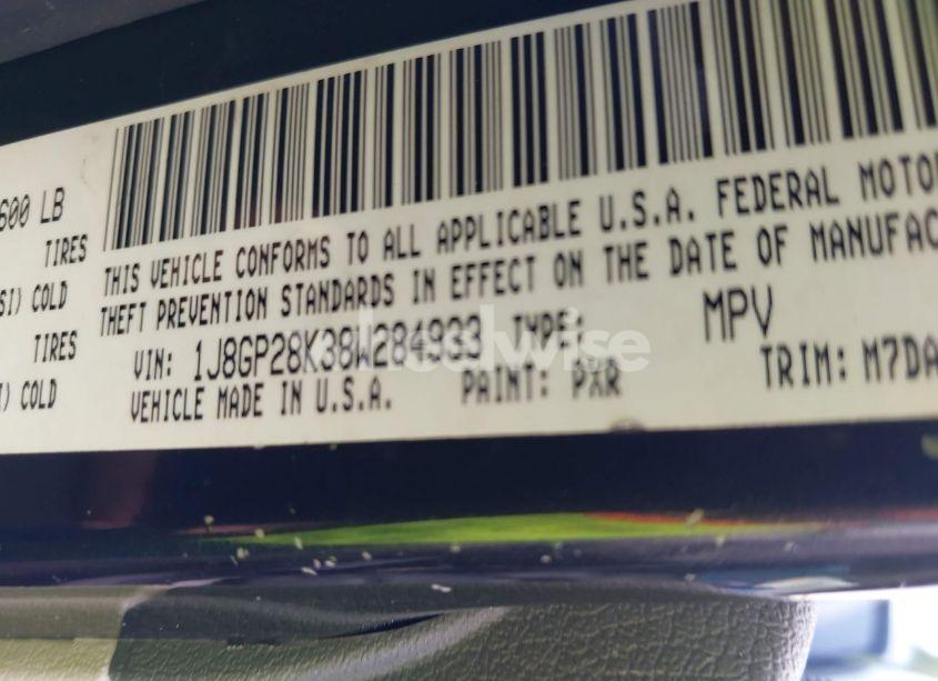 Photo 9 of 2008 Jeep Liberty SPORT (VIN 1J8GP28K38W284933)