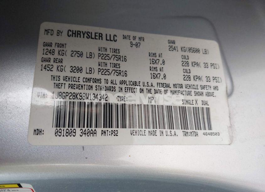 Photo 9 of 2008 Jeep Liberty SPORT (VIN 1J8GP28K98W134342)