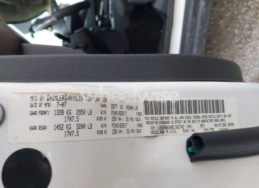 Photo 9 of 2008 Jeep Grand CHEROKEE LAREDO (VIN 1J8GR48K08C102743)