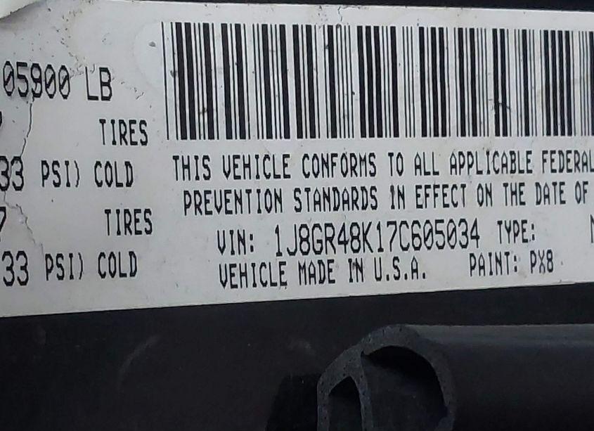 Photo 9 of 2007 Jeep Grand CHEROKEE LAREDO (VIN 1J8GR48K17C605034)