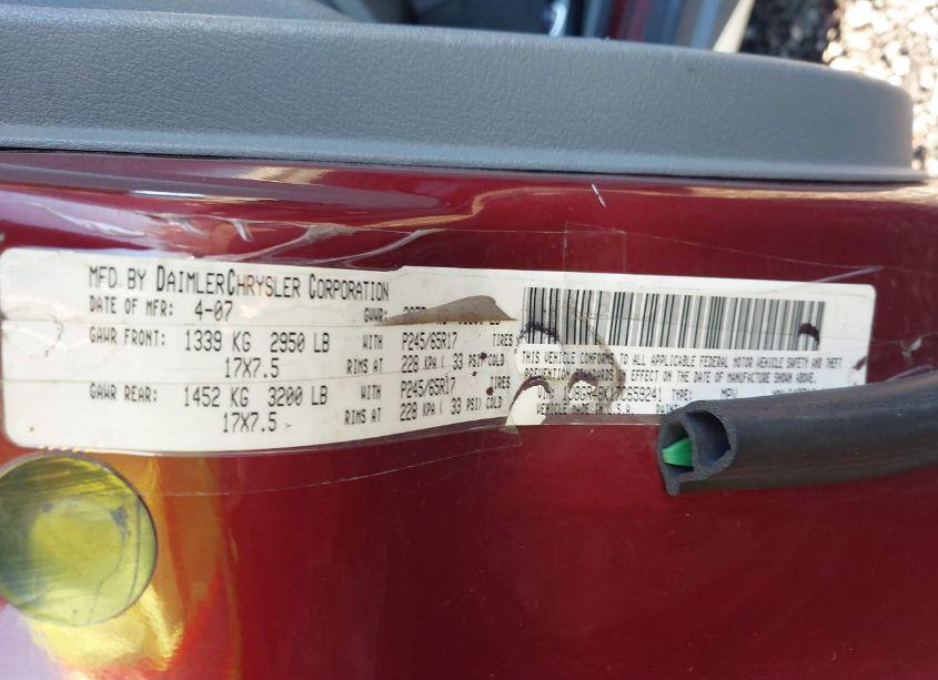 Photo 9 of 2007 Jeep Grand CHEROKEE LAREDO (VIN 1J8GR48K17C659241)