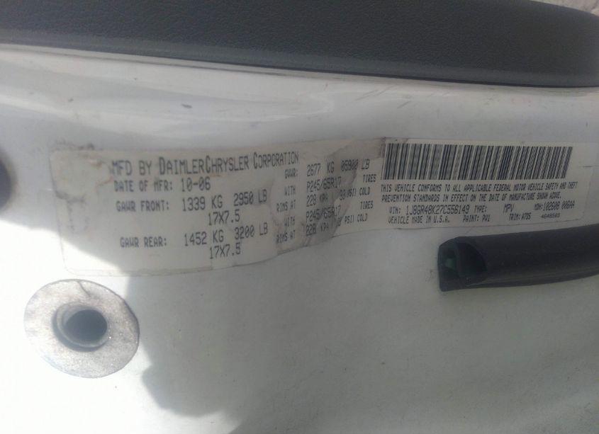 Photo 9 of 2007 Jeep Grand CHEROKEE LAREDO (VIN 1J8GR48K27C556149)