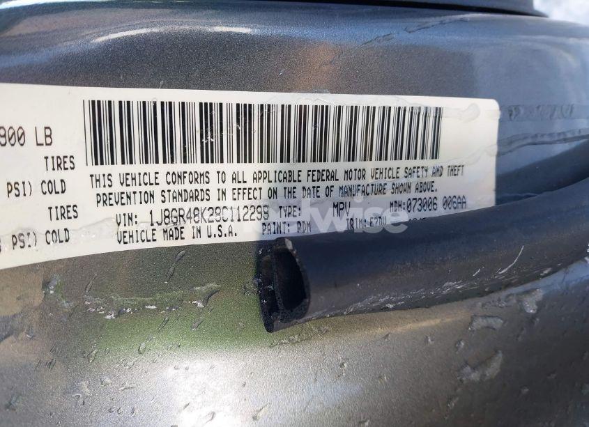 Photo 9 of 2008 Jeep Grand CHEROKEE LAREDO (VIN 1J8GR48K28C112299)