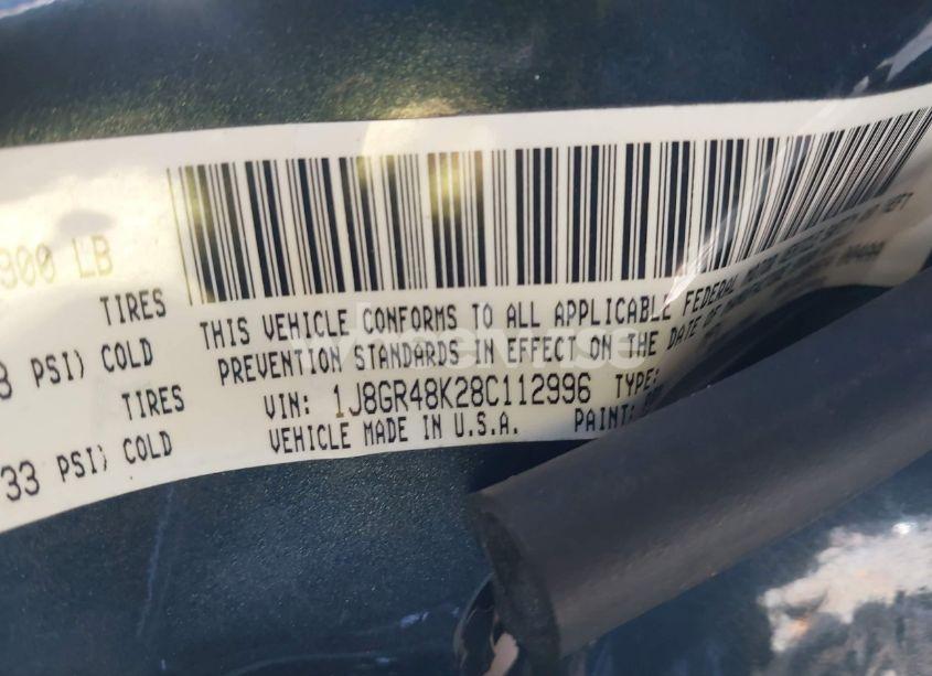 Photo 9 of 2008 Jeep Grand CHEROKEE LAREDO (VIN 1J8GR48K28C112996)