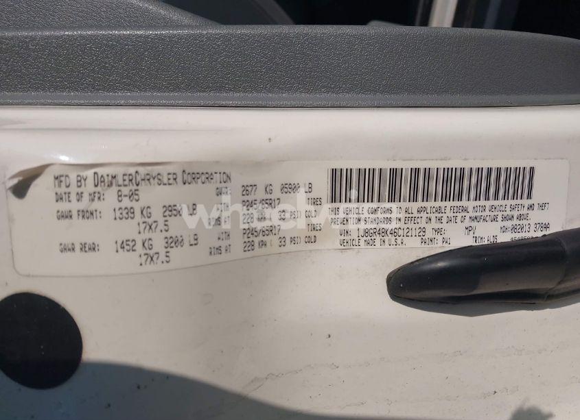 Photo 9 of 2006 Jeep Grand CHEROKEE LAREDO (VIN 1J8GR48K46C121129)