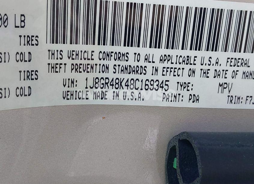 Photo 9 of 2008 Jeep Grand CHEROKEE LAREDO (VIN 1J8GR48K48C169345)