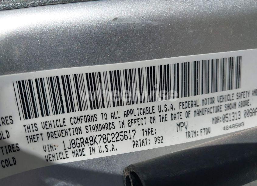 Photo 9 of 2008 Jeep Grand CHEROKEE LAREDO (VIN 1J8GR48K78C225617)